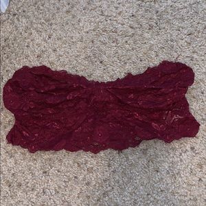 Burgundy bandeau